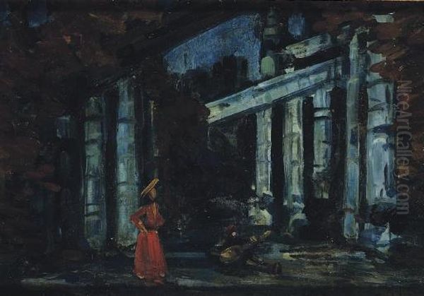 Stage Design Oil Painting by Konstantin Alexeievitch Korovin