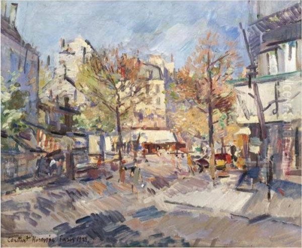 Autumn In Paris Oil Painting by Konstantin Alexeievitch Korovin