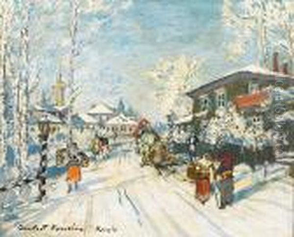 En Russie Oil Painting by Konstantin Alexeievitch Korovin