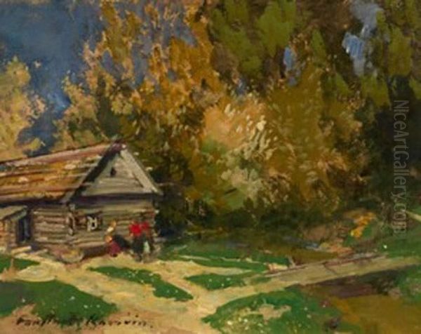 Rural Idyll Oil Painting by Konstantin Alexeievitch Korovin