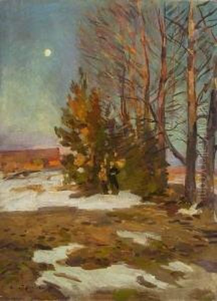 Russische
 Vorfruhlingslandschaft Oil Painting by Konstantin Alexeievitch Korovin