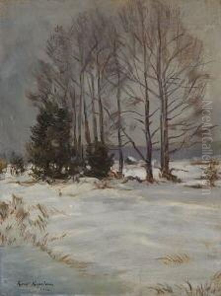 Russische
 Winterlandschaft Oil Painting by Konstantin Alexeievitch Korovin