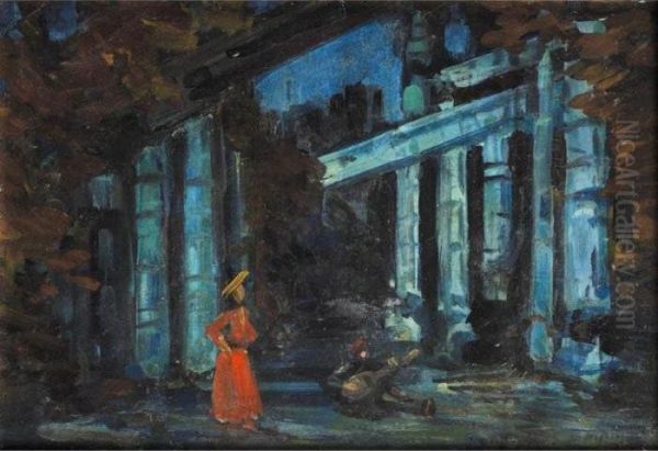 Theatre Design Oil Painting by Konstantin Alexeievitch Korovin