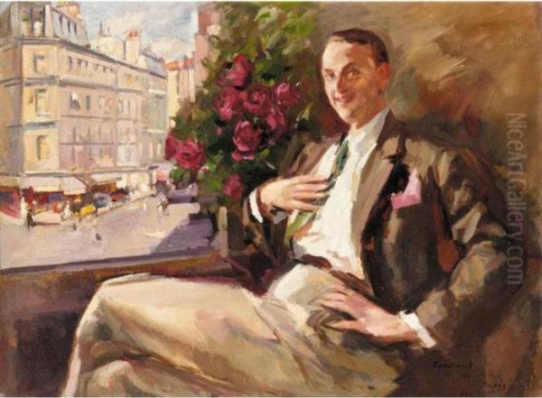 Portrait Of Fedor Chaliapin Oil Painting by Konstantin Alexeievitch Korovin