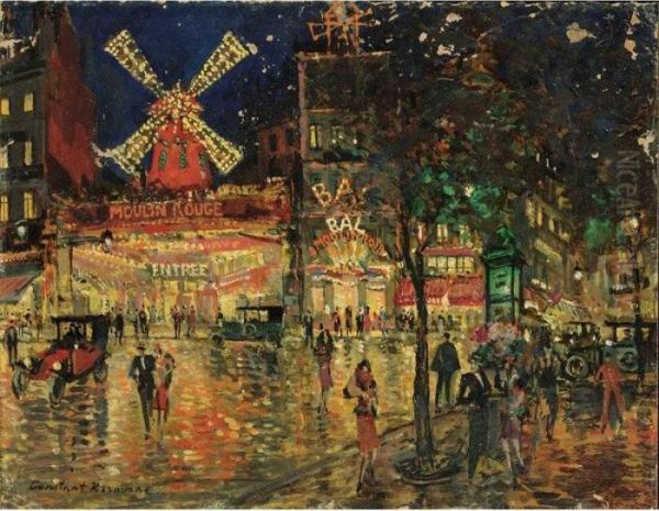 Moulin Rouge Oil Painting by Konstantin Alexeievitch Korovin