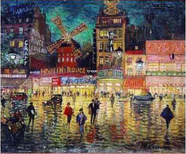 Place Blanche Oil Painting by Konstantin Alexeievitch Korovin