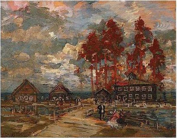 Summer Houses By Lake Ladoga, C.1930 Oil Painting by Konstantin Alexeievitch Korovin