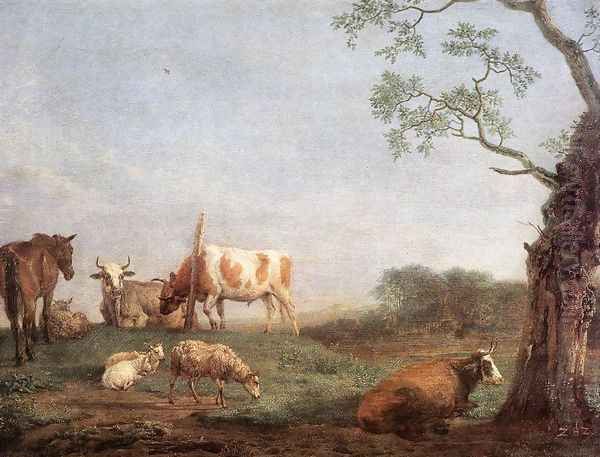 Resting Herd 1652 Oil Painting by Paulus Potter