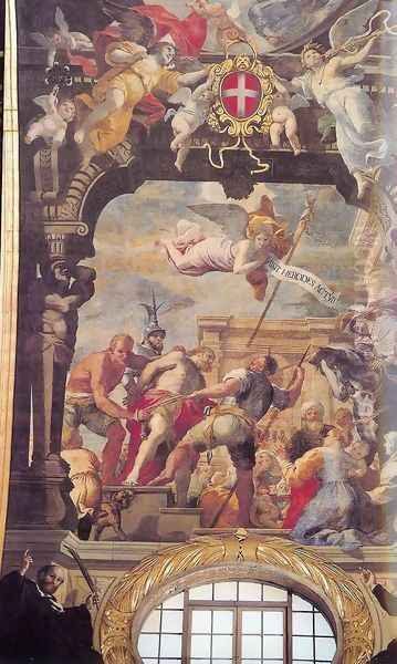 St John Cast into Prison 1661 Oil Painting by Mattia Preti