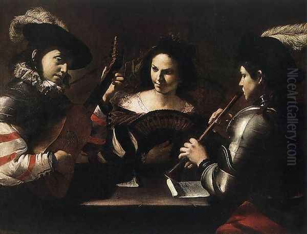 Concert 1630s Oil Painting by Mattia Preti