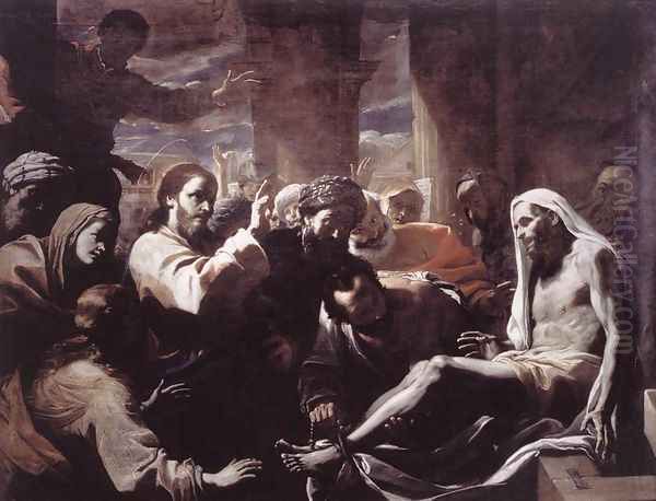 The Raising of Lazarus 1650s Oil Painting by Mattia Preti