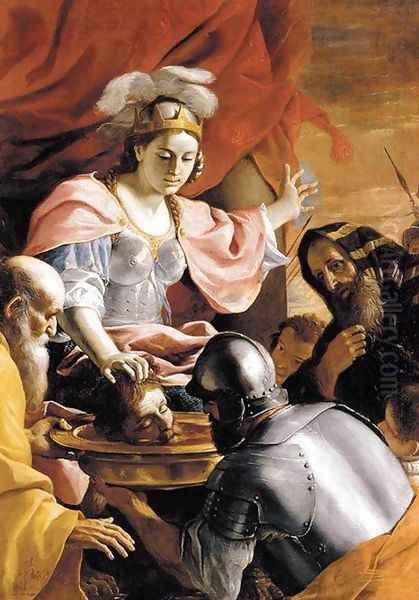 Queen Tomyris Receiving the Head of Cyrus, King of Persia 1670-72 Oil Painting by Mattia Preti