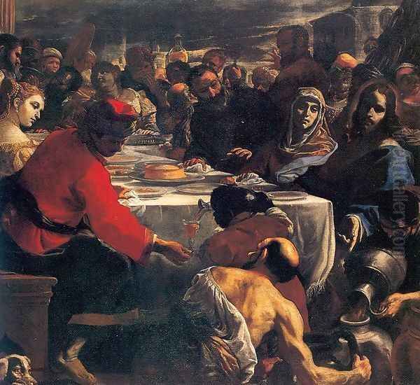 The Marriage at Cana 1655-60 Oil Painting by Mattia Preti