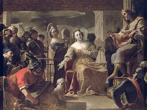 The Queen of Sheba before Solomon Oil Painting by Mattia Preti