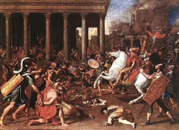 The Destruction of the Temple at Jerusalem 1637 Oil Painting by Nicolas Poussin