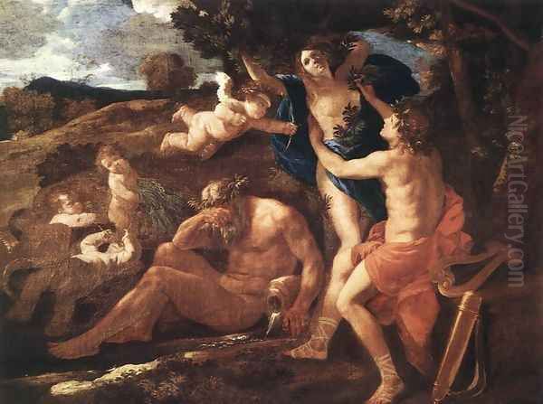 Apollo and Daphne 1625 Oil Painting by Nicolas Poussin