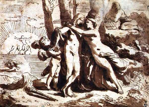 Acis, Galatea and Polyphemus Oil Painting by Nicolas Poussin