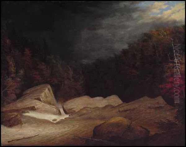 The Storm, St. Anne's, Quebec Oil Painting by Cornelius Krieghoff