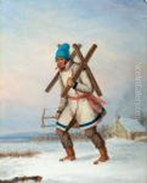 The Woodcutter Oil Painting by Cornelius Krieghoff