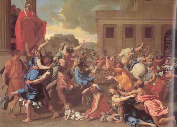 The Rape of the Sabine Women 1634-35 Oil Painting by Nicolas Poussin