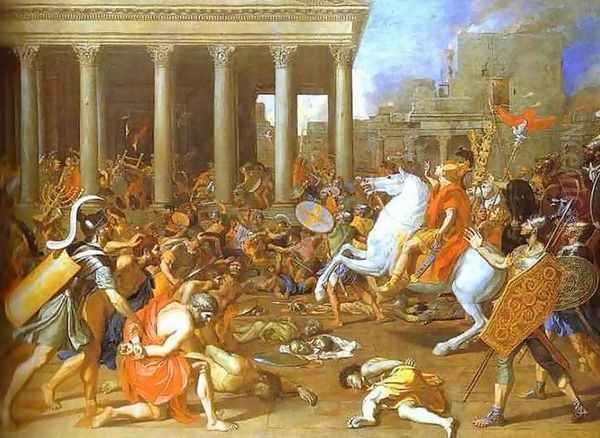 The Destruction of the Temple in Jerusalem Oil Painting by Nicolas Poussin