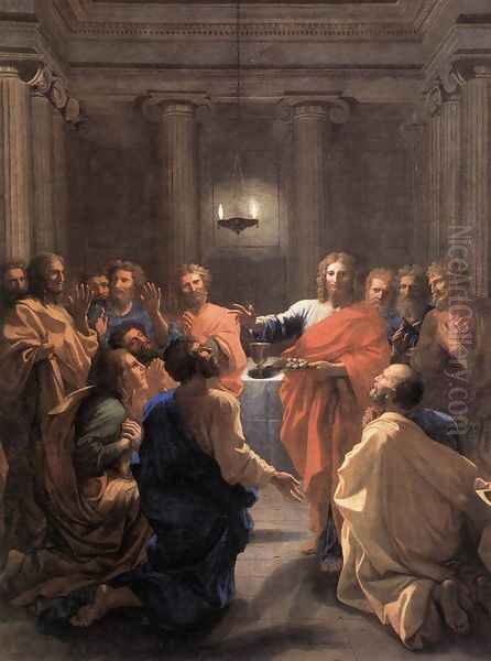 The Institution of the Eucharist 1640 Oil Painting by Nicolas Poussin