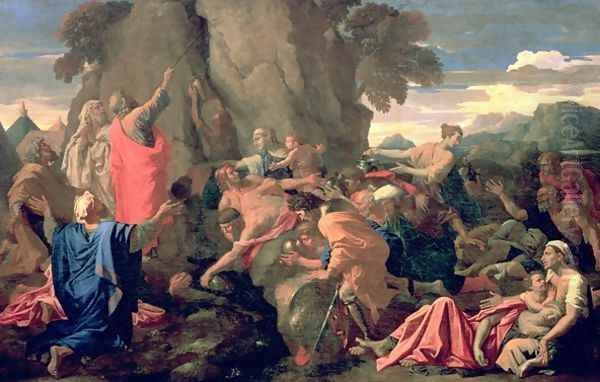 Moses Striking Water from the Rock, 1649 Oil Painting by Nicolas Poussin