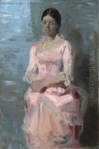 Portrait Of Frederikke Tuxen Oil Painting by Peder Severin Kroyer