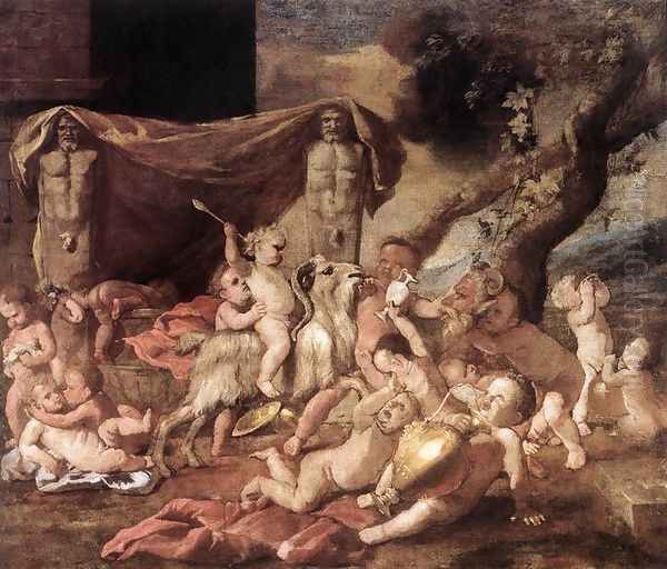 Bacchanal of Putti 1626 Oil Painting by Nicolas Poussin