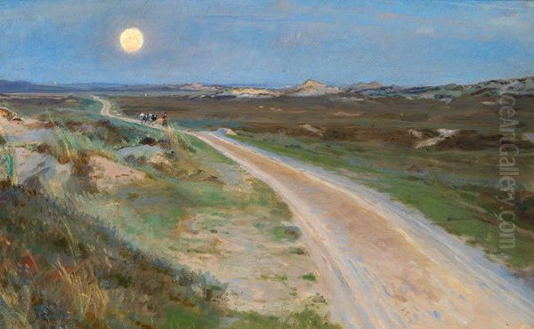 Augustaften I Thy Oil Painting by Peder Severin Kroyer