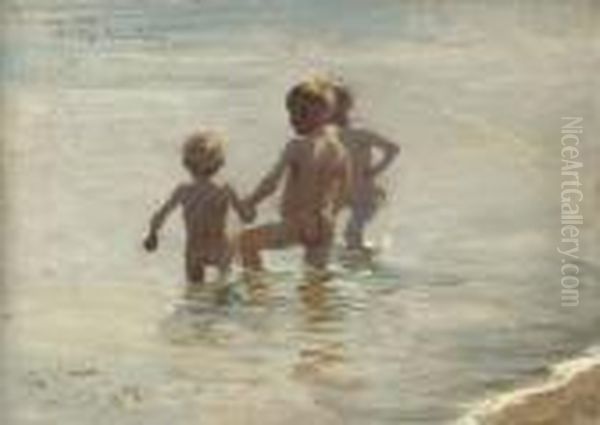 A Summer's Day At Skagen South Beach Oil Painting by Peder Severin Kroyer