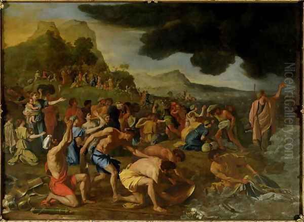 The Crossing of the Red Sea, c.1634 Oil Painting by Nicolas Poussin