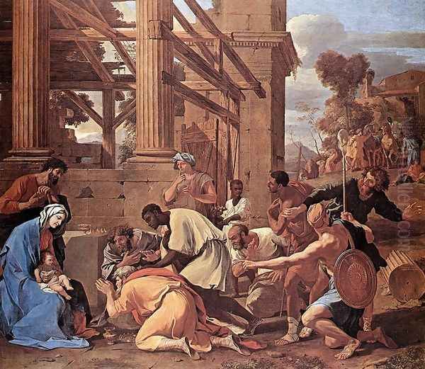 Adoration of the Magi 1633 Oil Painting by Nicolas Poussin