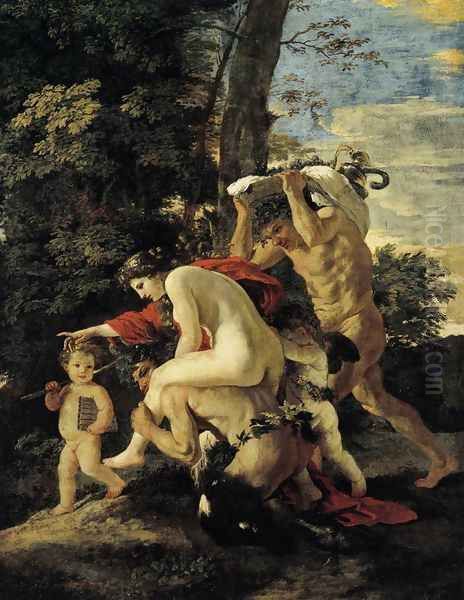 Bacchic Scene c. 1627 Oil Painting by Nicolas Poussin