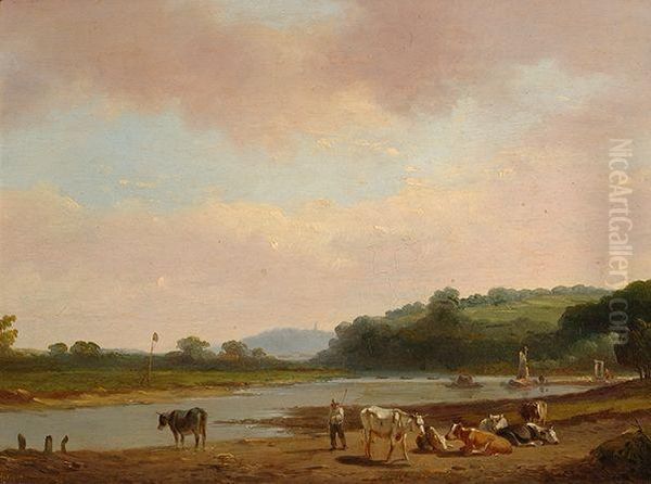 Landscape Oil Painting by Frederik Marianus Kruseman