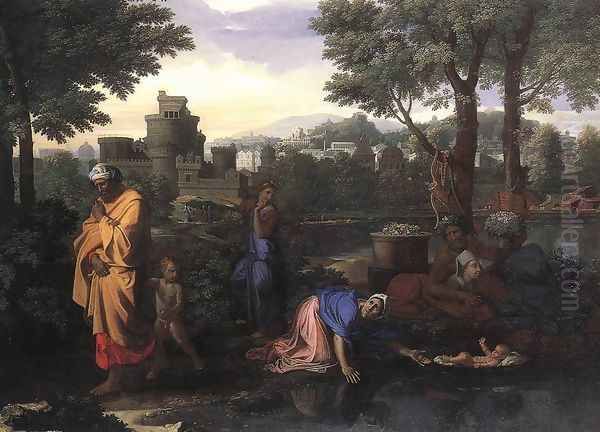 The Exposition of Moses c. 1650 Oil Painting by Nicolas Poussin