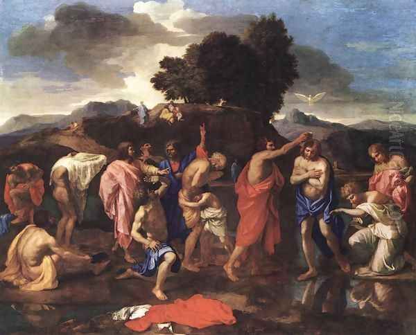 Sacrament of Baptism Oil Painting by Nicolas Poussin