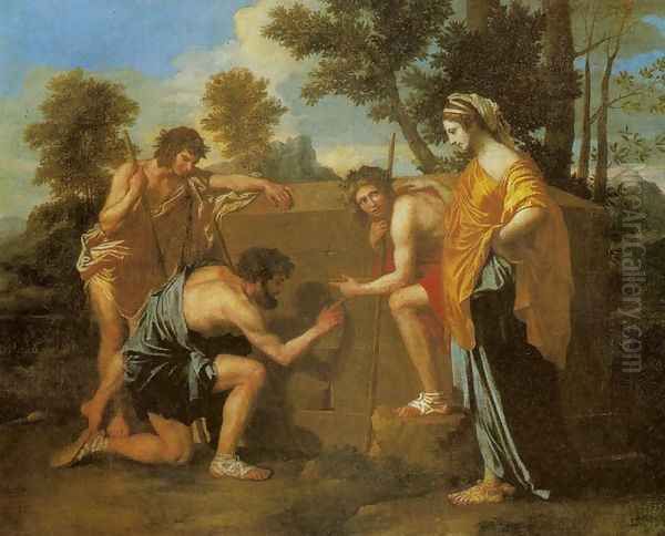 Et in Arcadia Ego Oil Painting by Nicolas Poussin