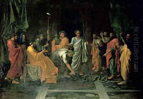 Moses and the Brazen Serpent Oil Painting by Nicolas Poussin