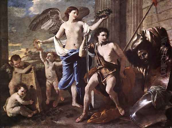 The Triumph of David 1627-30 Oil Painting by Nicolas Poussin