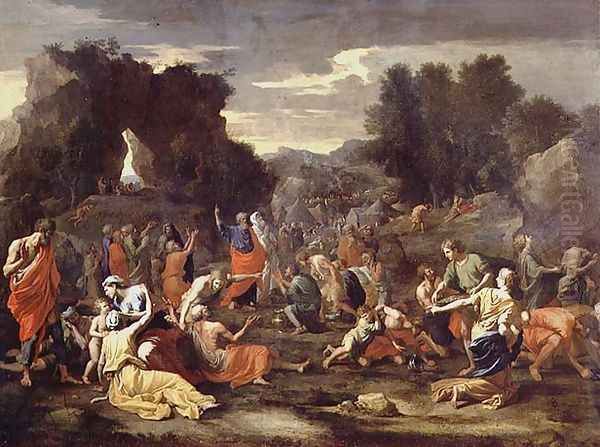 The Gathering of Manna, c.1637-9 2 Oil Painting by Nicolas Poussin