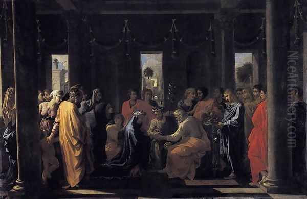 The Seven Sacraments- Marriage 1647-48 Oil Painting by Nicolas Poussin