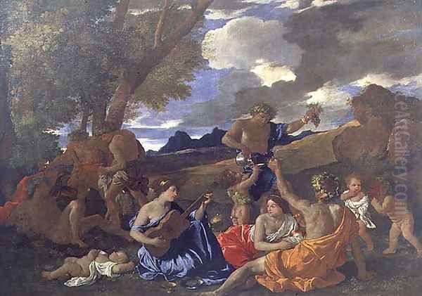 Bacchanalian Scene Oil Painting by Nicolas Poussin