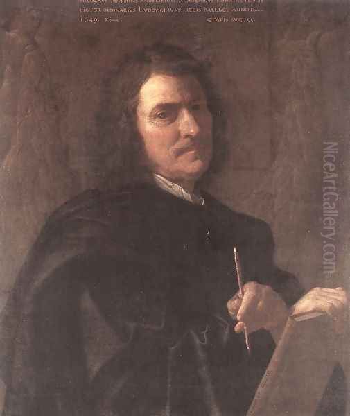 Self-Portrait 1649 Oil Painting by Nicolas Poussin