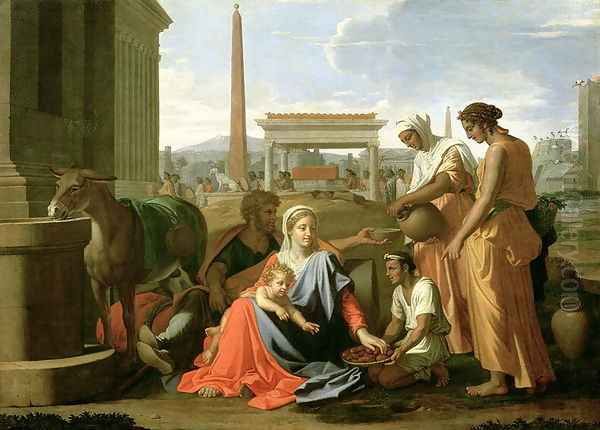 The Rest on the Flight into Egypt Oil Painting by Nicolas Poussin