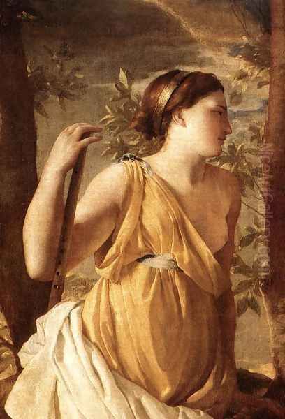 The Inspiration of the Poet (detail) c. 1630 Oil Painting by Nicolas Poussin