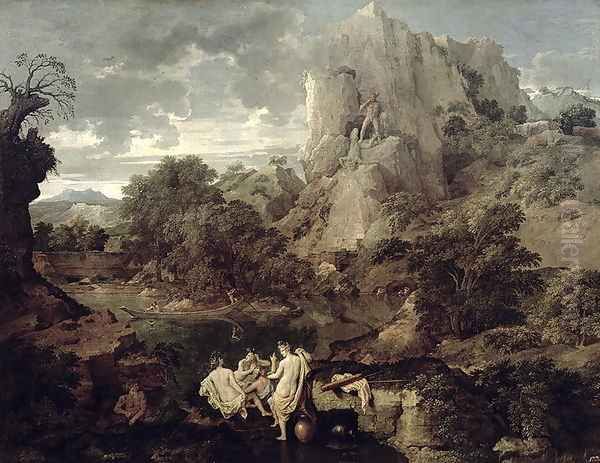 Landscape with Hercules and Cacus, c.1656 Oil Painting by Nicolas Poussin