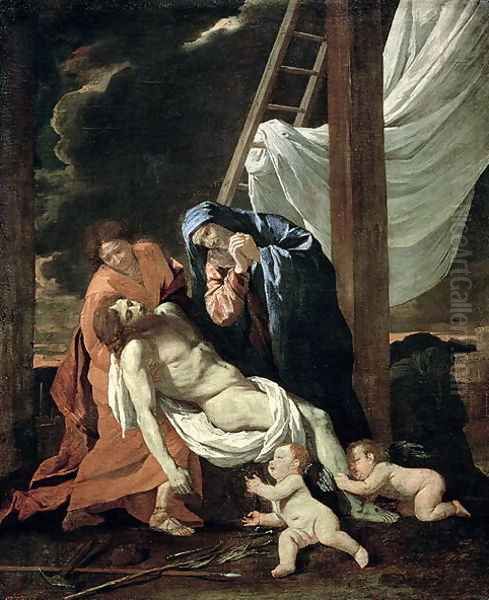 The Deposition, c.1630 Oil Painting by Nicolas Poussin