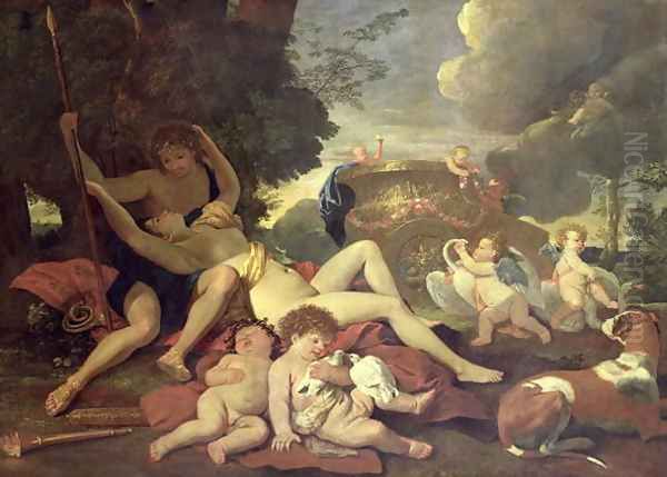 Venus and Adonis Oil Painting by Nicolas Poussin