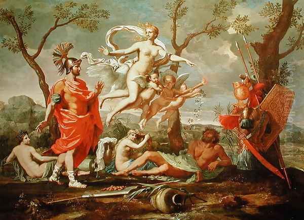 Venus Arming Aeneas, 1639 Oil Painting by Nicolas Poussin